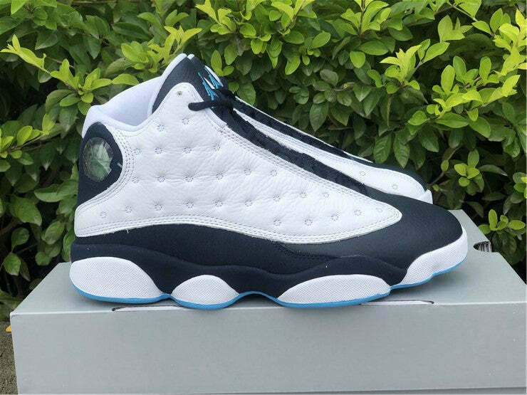 jordan 13 retro obsidian powder blue white