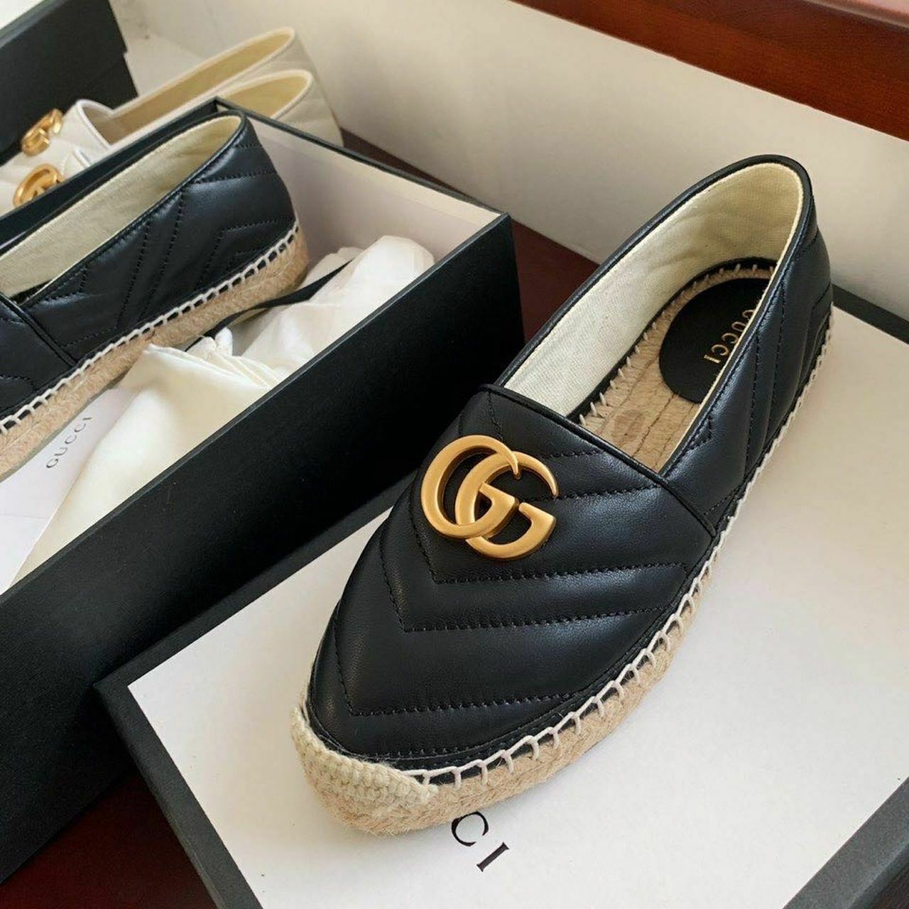 Gucci Marmont Espadrilles Calfskin Leather Spring/Summer Collection ...