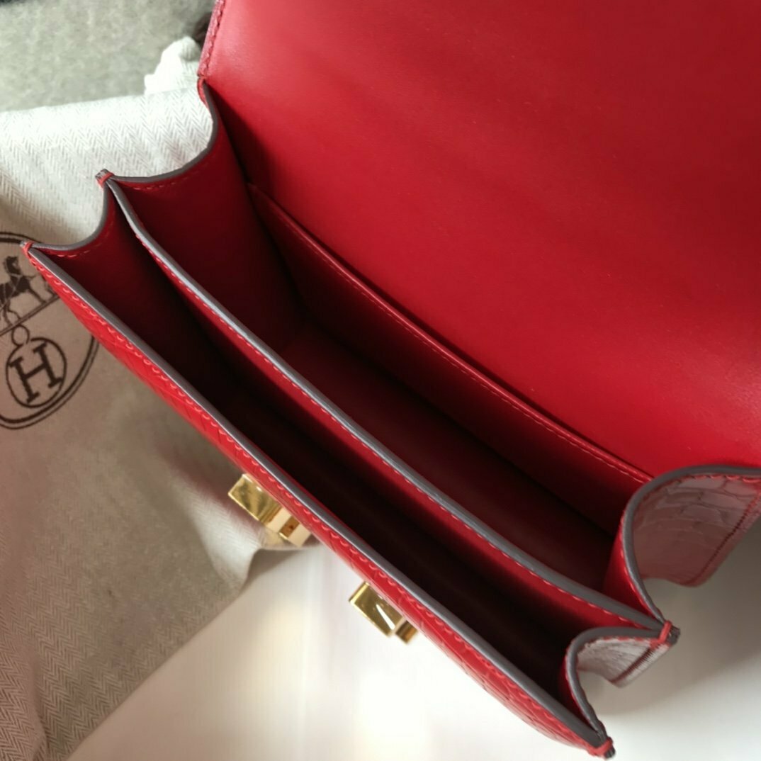 Hermes Mini Crossbody Bag 18cm Red KelvinGift Store Kelvingift