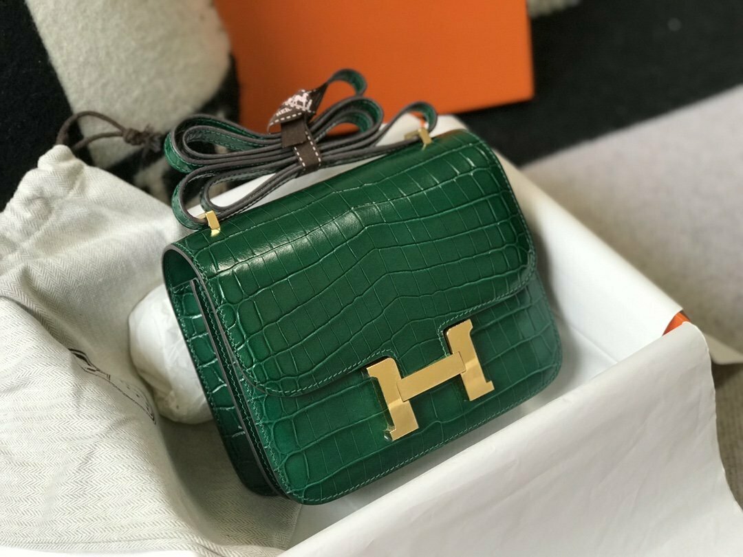 Hermes Mini Crossbody Bag 18cm Green KelvinGift Store Kelvingift