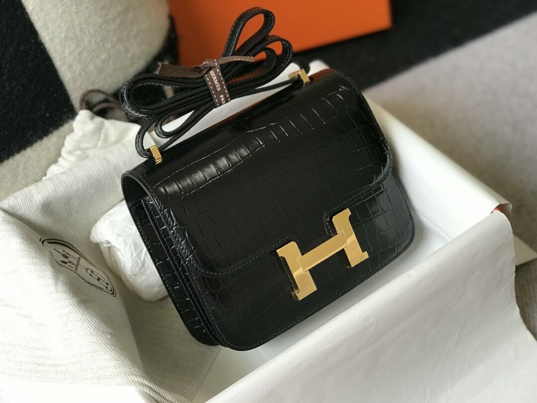 Hermes Mini Crossbody Bag 18cm Black - KelvinGift Store - Kelvingift