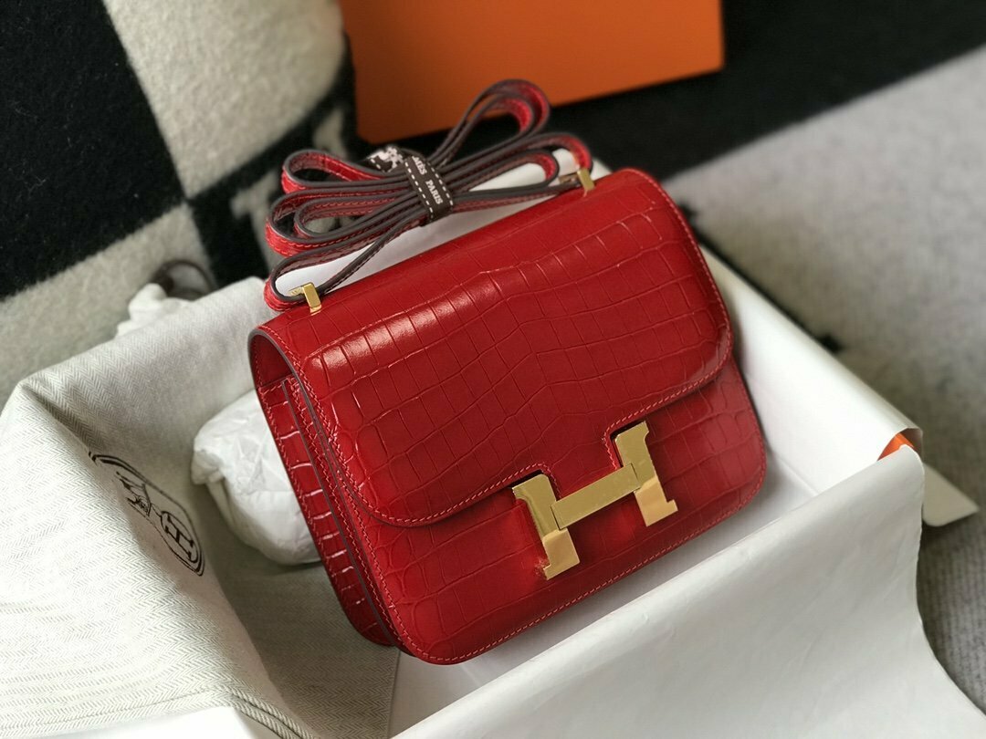 Hermes Mini Crossbody Bag 18cm Red KelvinGift Store Kelvingift