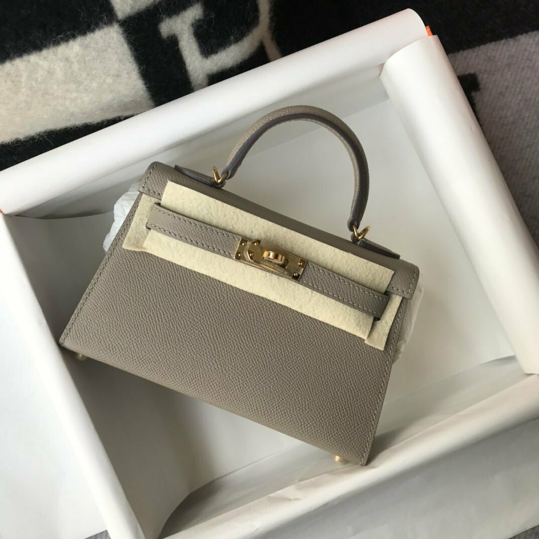 Hermes Handle Bag 19cm Grey - KelvinGift Store - Kelvingift