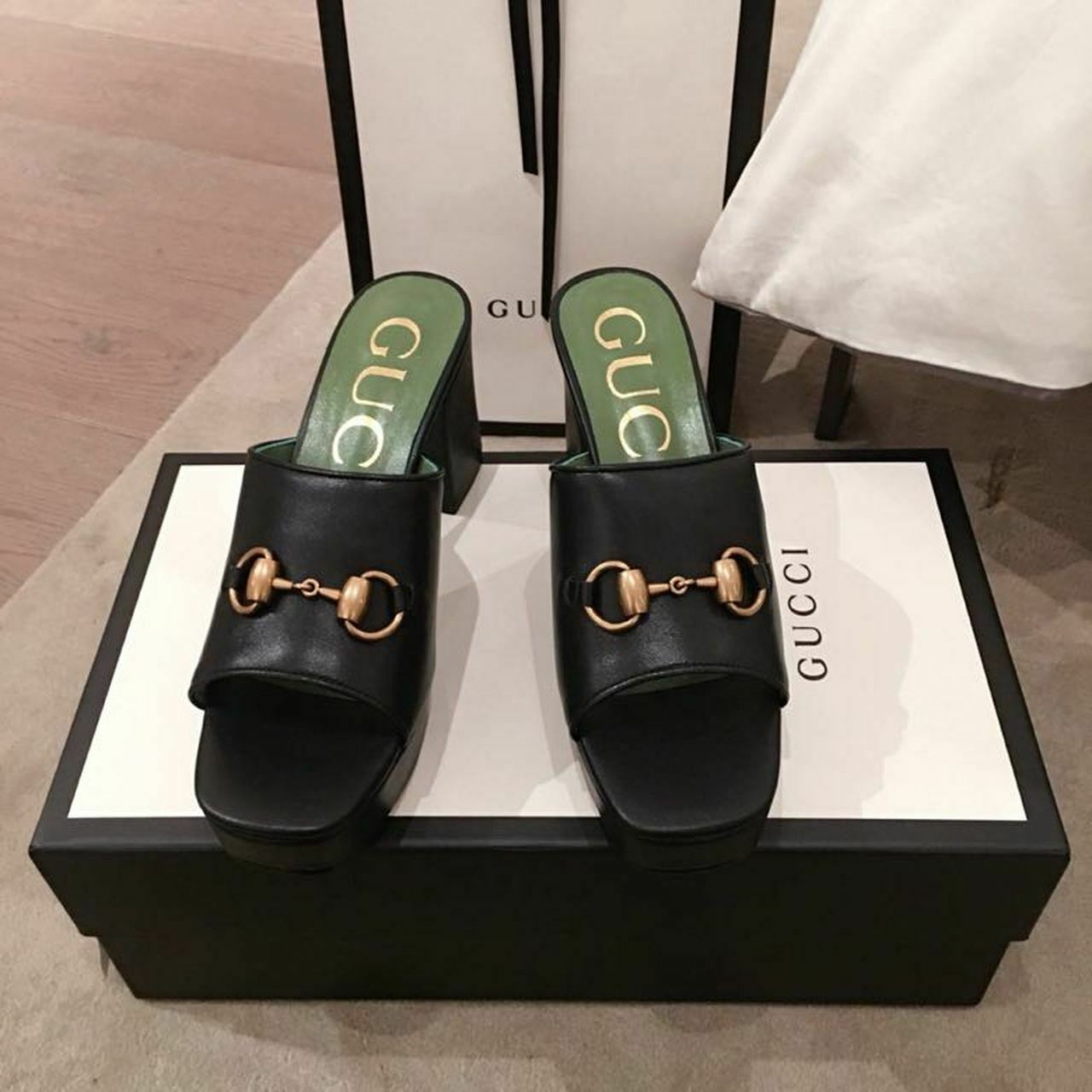 Gucci Women's Slide Sandal With Horsebit Black For Women KelvinGift