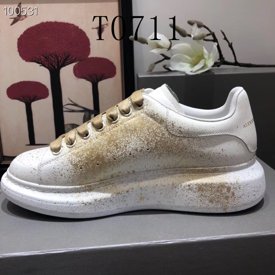 alexander mcqueen gold sneakers