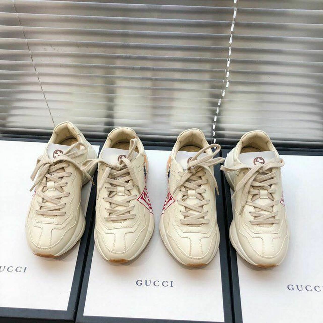 Gucci Women’s Rhyton Sneaker With Gucci White For Women GG – KelvinGift ...