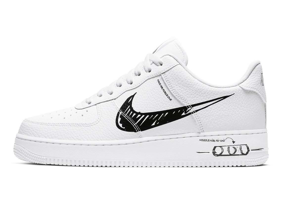 air force 1 low sketch black