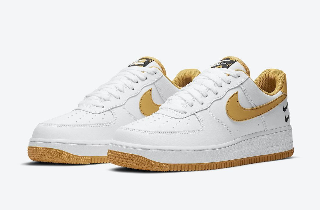 Air Force 1 Low Double Mini Swooshes Yellow Shoes - Kelvingift