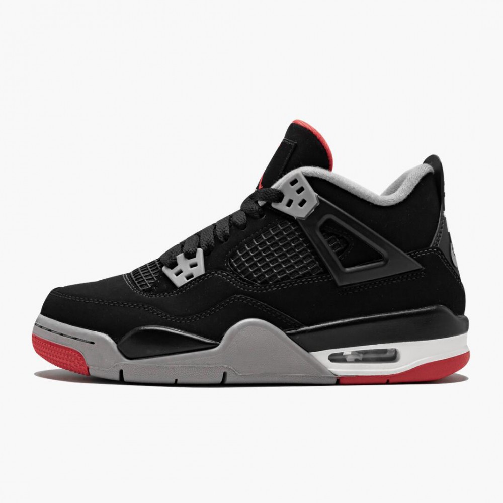 Nike Air Jordan 4 Retro Bred 2019 Release Blackcement Grey-summit White ...