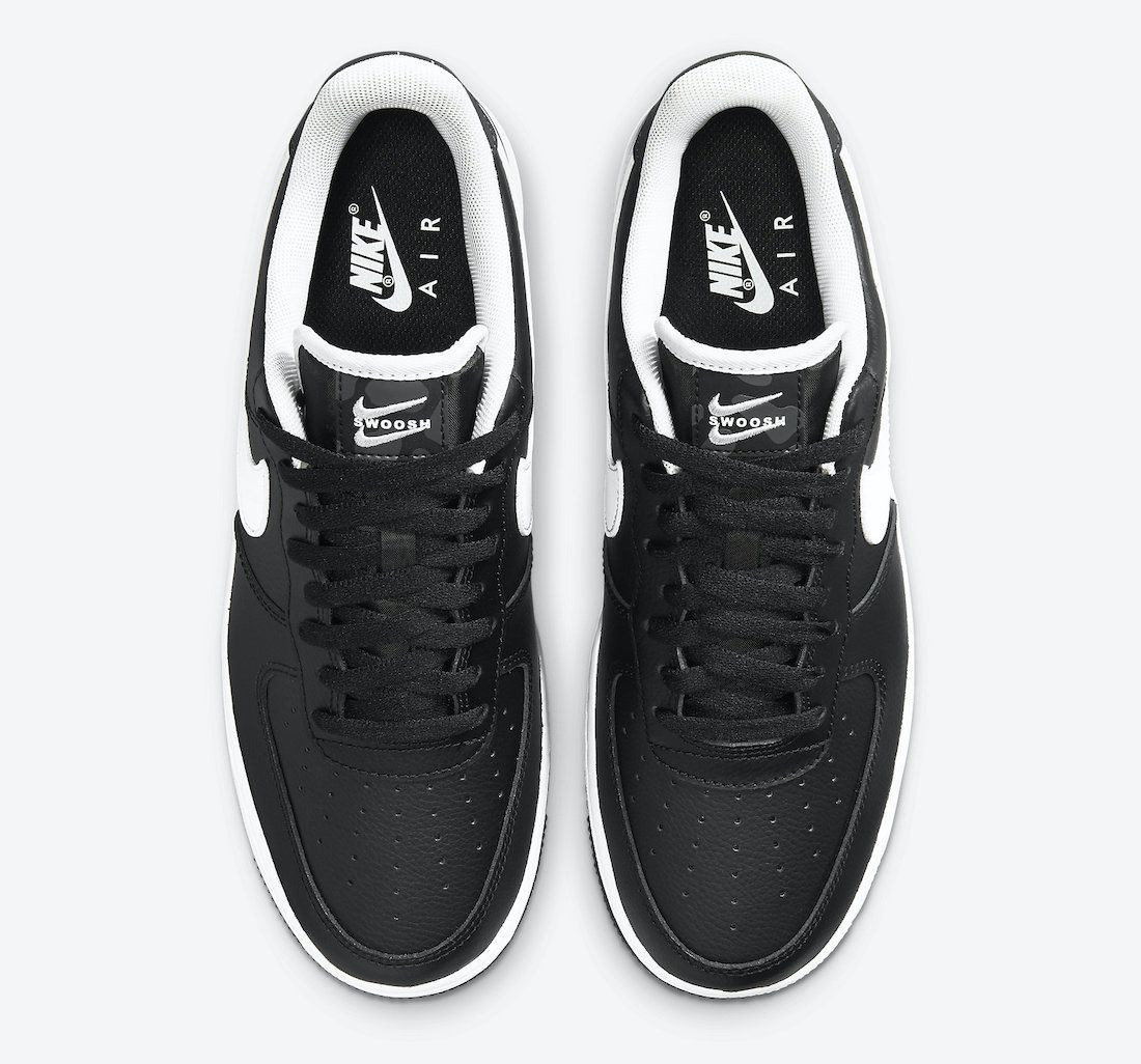 Air Force 1 Low Double Mini Swooshes Black Shoes - Kelvingift