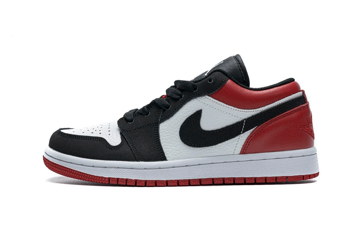 jordan low black red white
