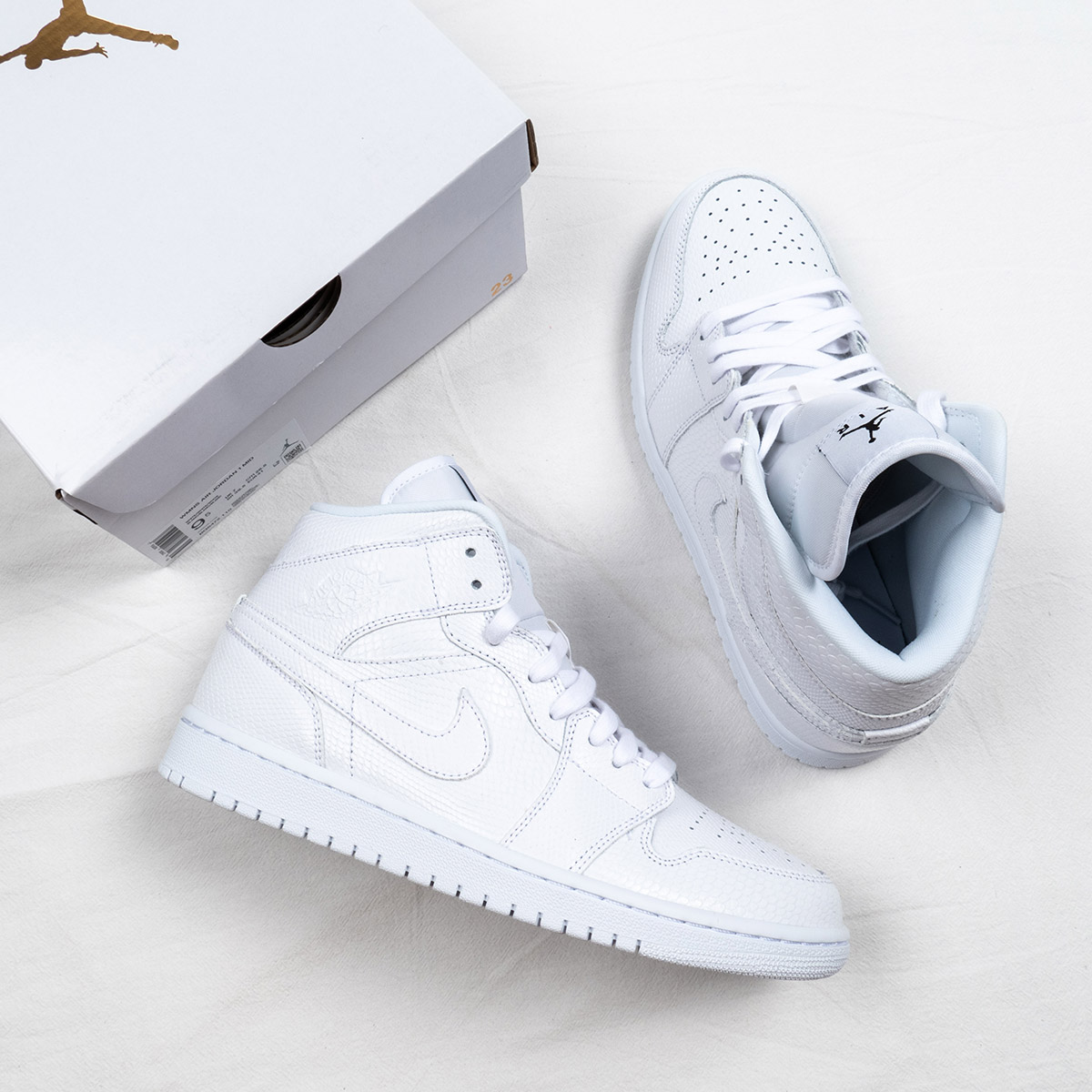 snakeskin white jordan 1