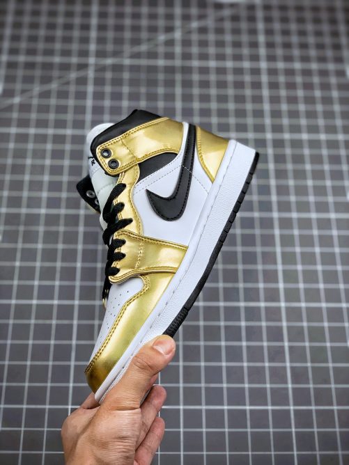 aj 1 mid se metallic gold