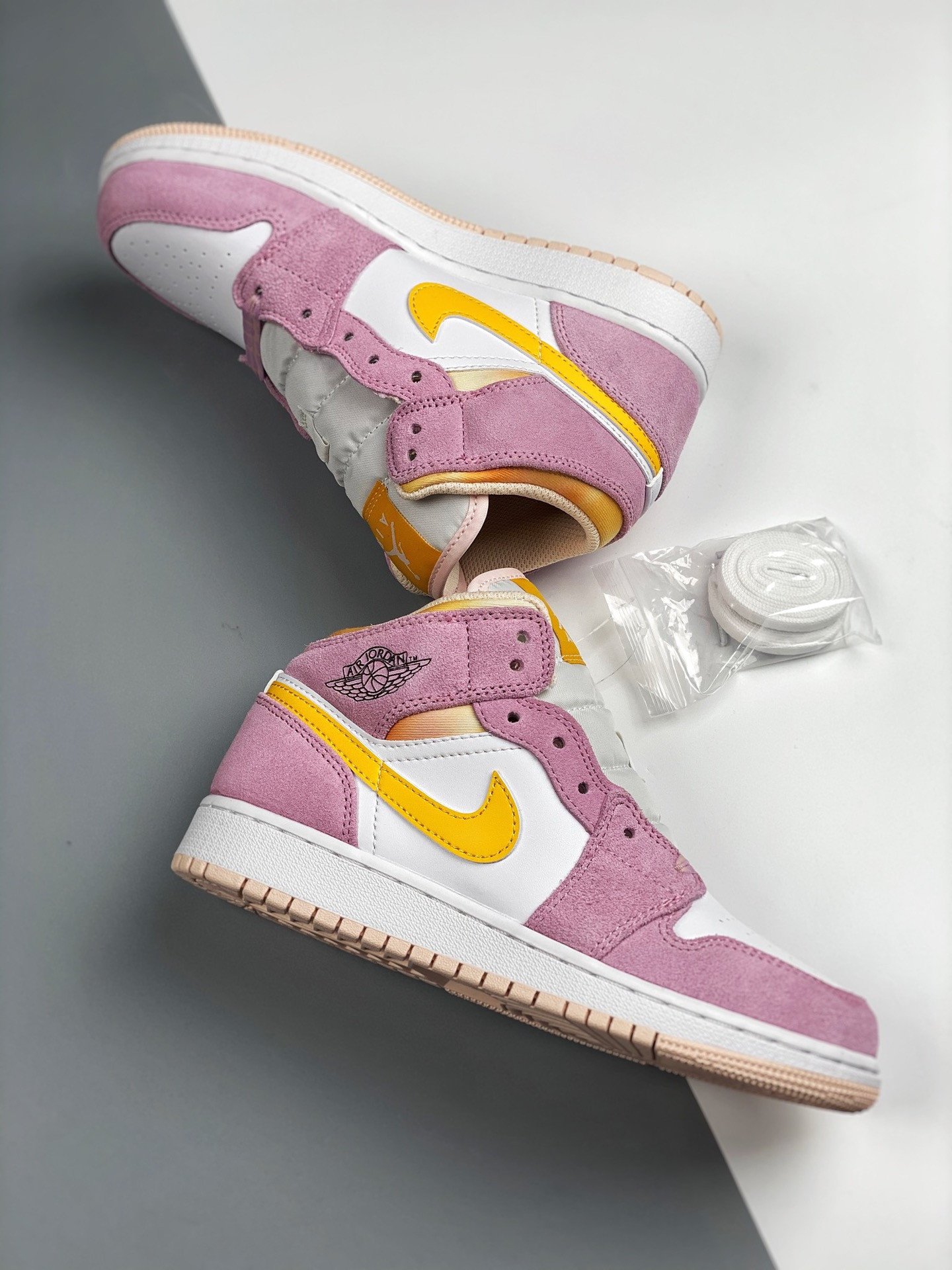 light arctic pink jordan 1 mid