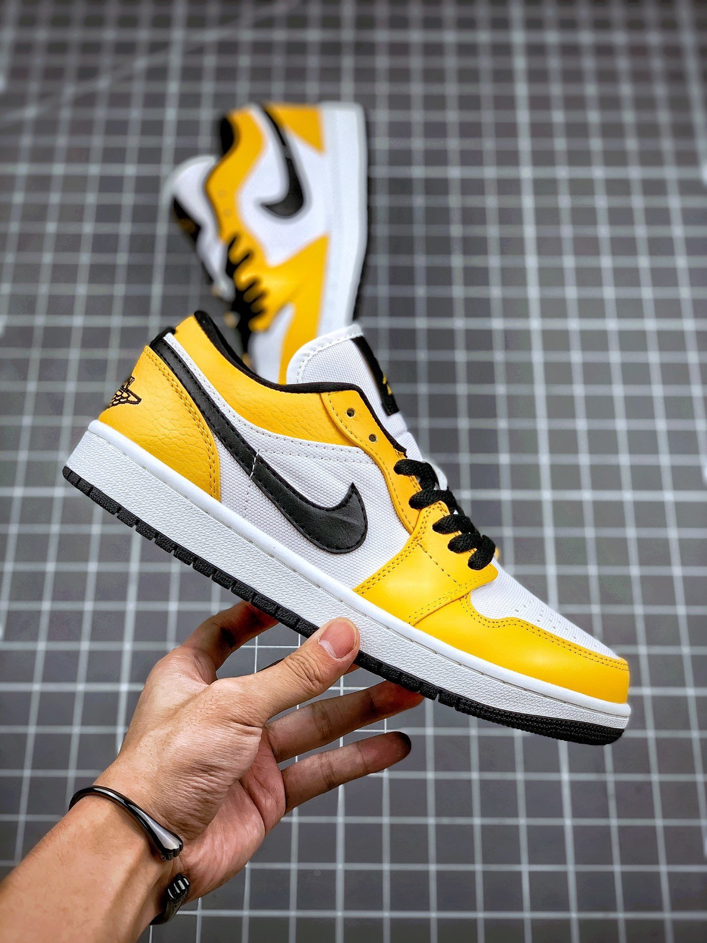 white laser orange black jordan 1