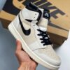 Air Jordan 1 High Zoom CMFT White/Black-Light Orewood Brown CT0979-100
