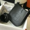 Hermes Evelyne 16 Amazone Bag Black With Silver-Toned Hardware For Women, Women's Shoulder And Crossbody Bags 6.3in/16cm H069426CKAV