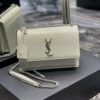 Saint Laurent Sunset Medium Chain Bag For Women 8.6in/22cm White YSL 442906DND0N9207